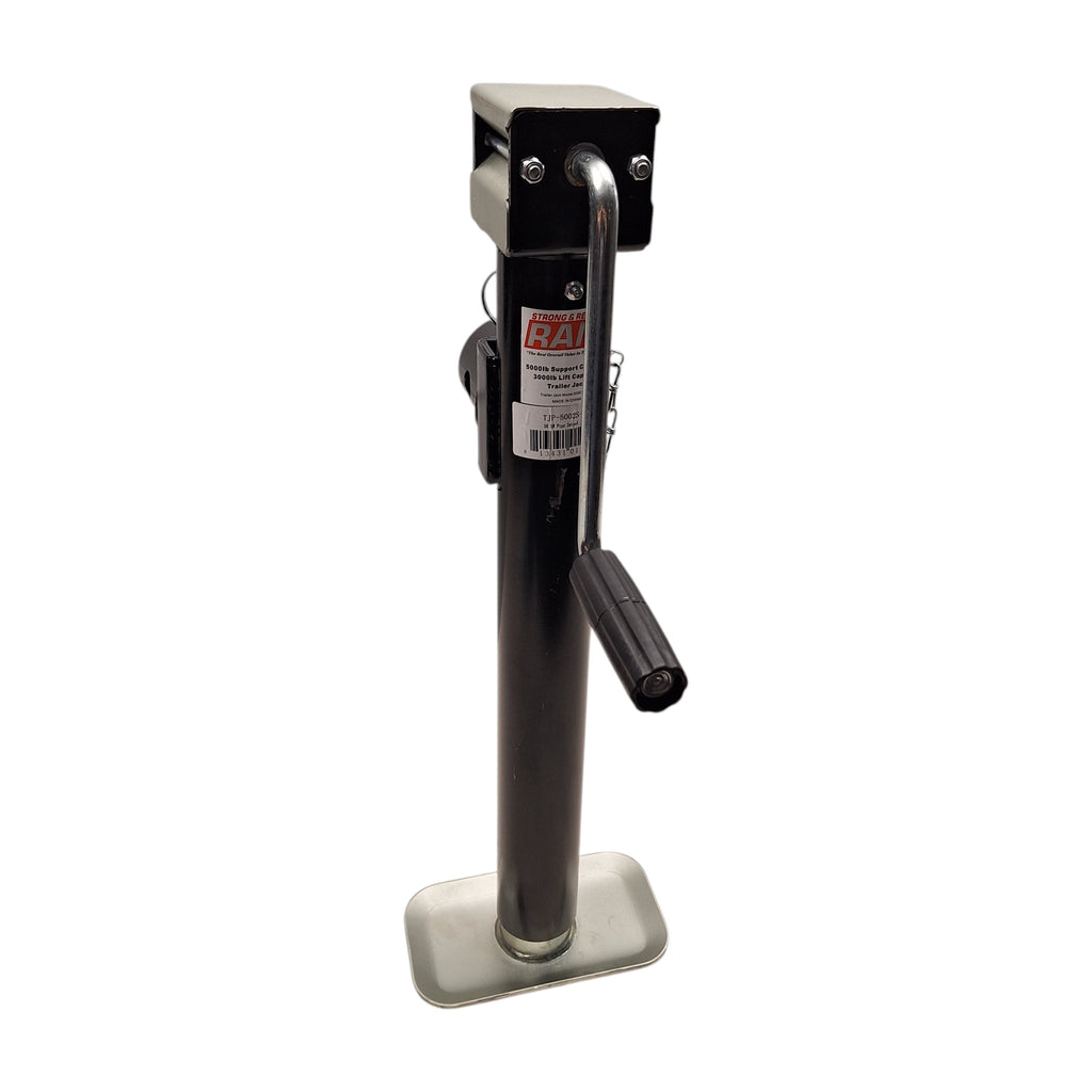 RAM 5000# Support Sidewind Pipe Mount Flip Up Jack Weld On 3000# Lift Trailer (TJP-5002S-B)
