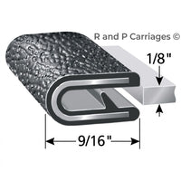 1 FT - 1/8" Black Edge Trim Lok Camper Trailer RV Seal Lock Boat Vinyl (TS100B-8)