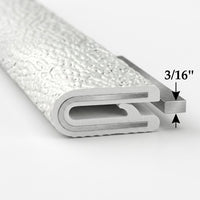 3/16" White Edge Trim Lok Camper Trailer RV Seal Lock Boat Vinyl by the foot (TS100W-3)