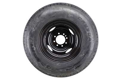 235/80R16 Load Range G Dually Trailer Tire & Wheel Assembly – 16x6 – 8 on 6.5 – Black – 4.75–4.77 Pilot