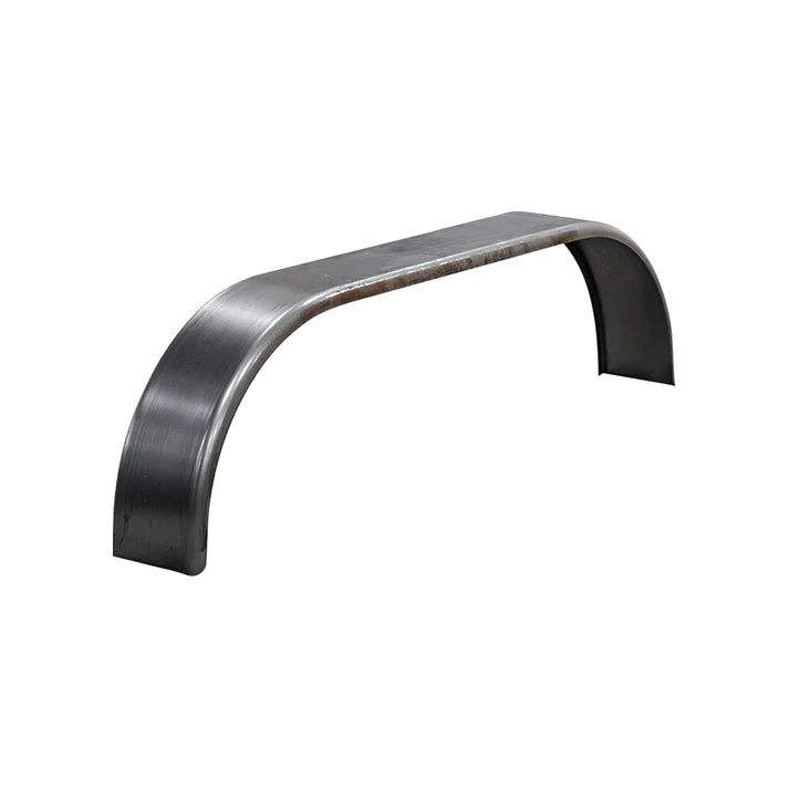 Raw Smooth Steel Tandem-Axle Trailer Fender – 9 x 74 x 20 – No Back