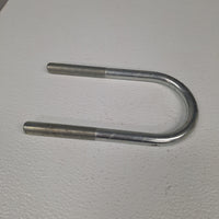 Round Zinc Plated U-Bolt 3" x 9/16" Diameter x 7" Long Fine Thread Grade 5 (UB-R303-ZP)