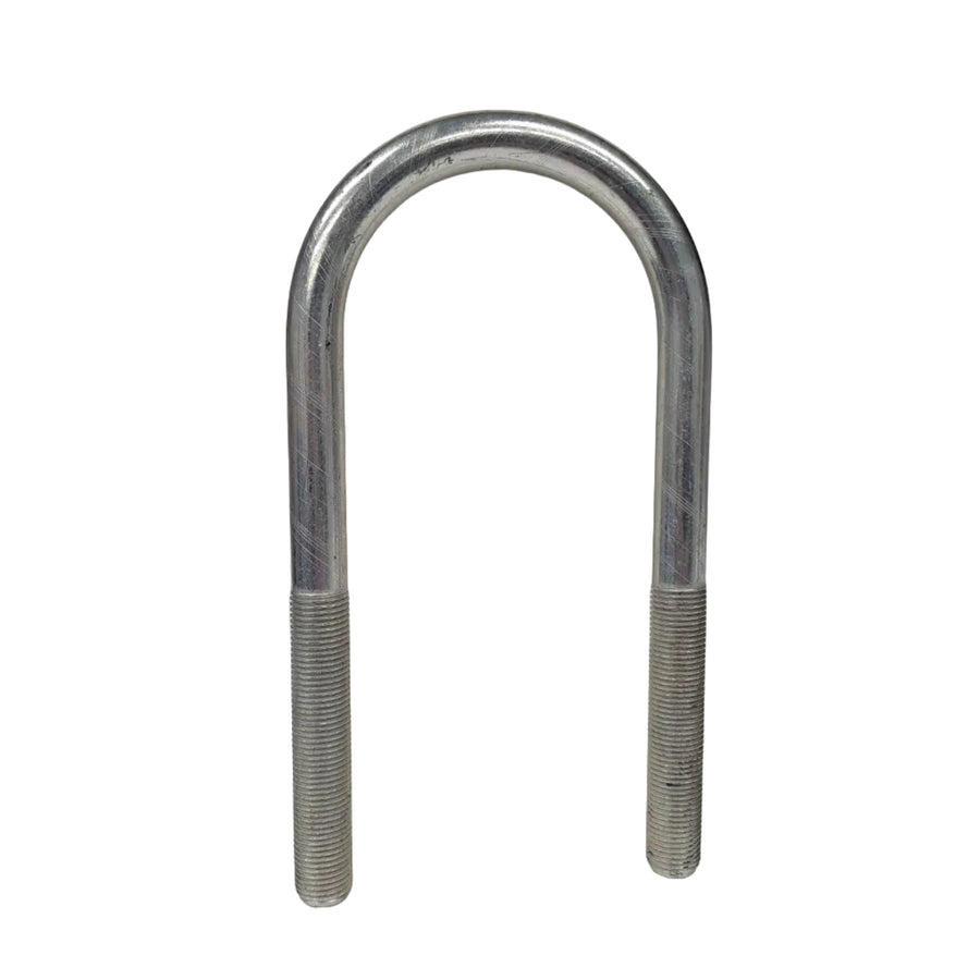 Round Zinc Plated U-Bolt 3" x 9/16" Diameter x 7" Long Fine Thread Grade 5 (UB-R303-ZP)
