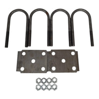 Round U-Bolt 3" x 7-1/4" Thread Size 9/16" Lock Nuts w/ Tie Plates Trailer Axle  (UBK-7000-R-916)