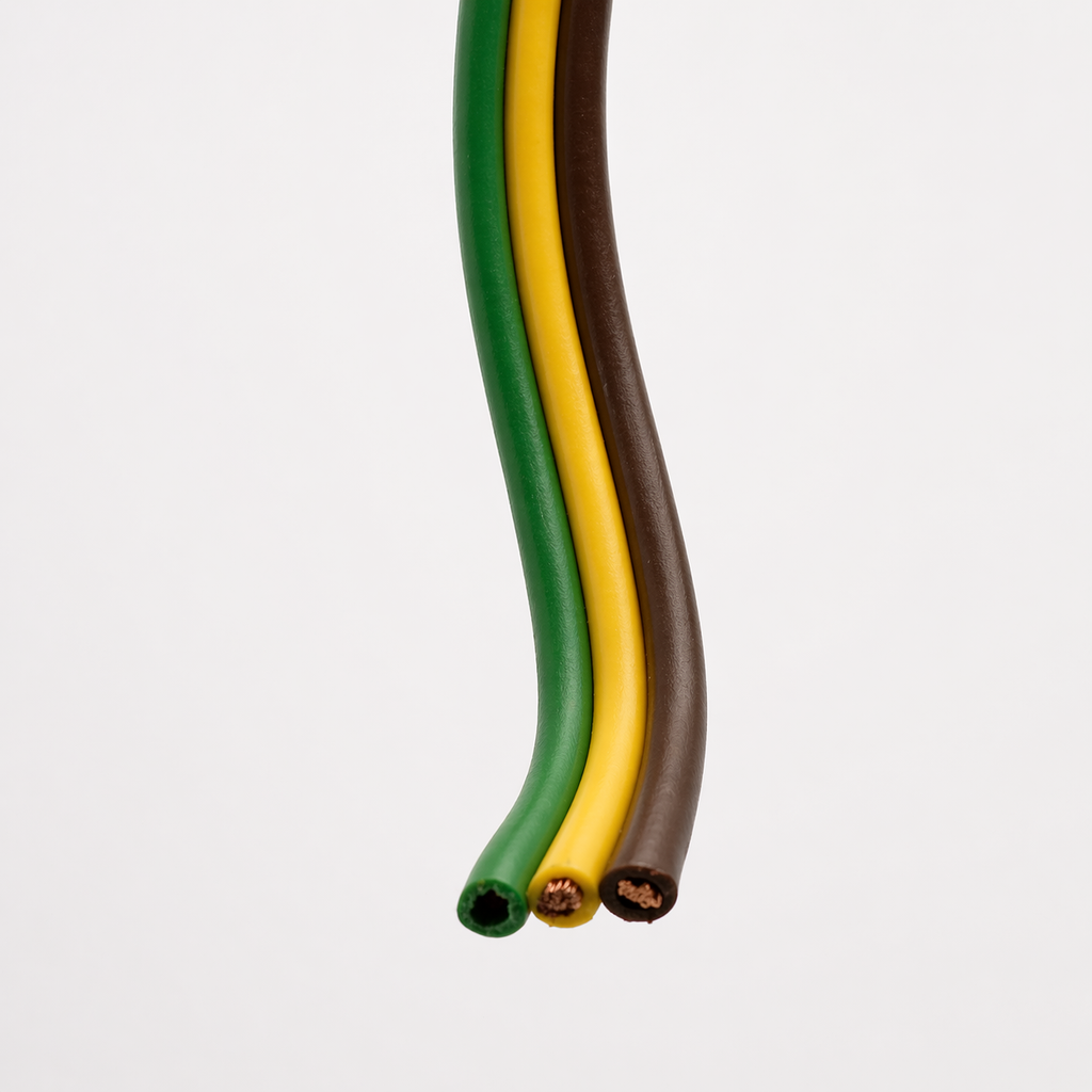 10 ft - Bonded Parallel Trailer Wire 16 Gauge 3-Conductor Brown Green Yellow (WB36-101)