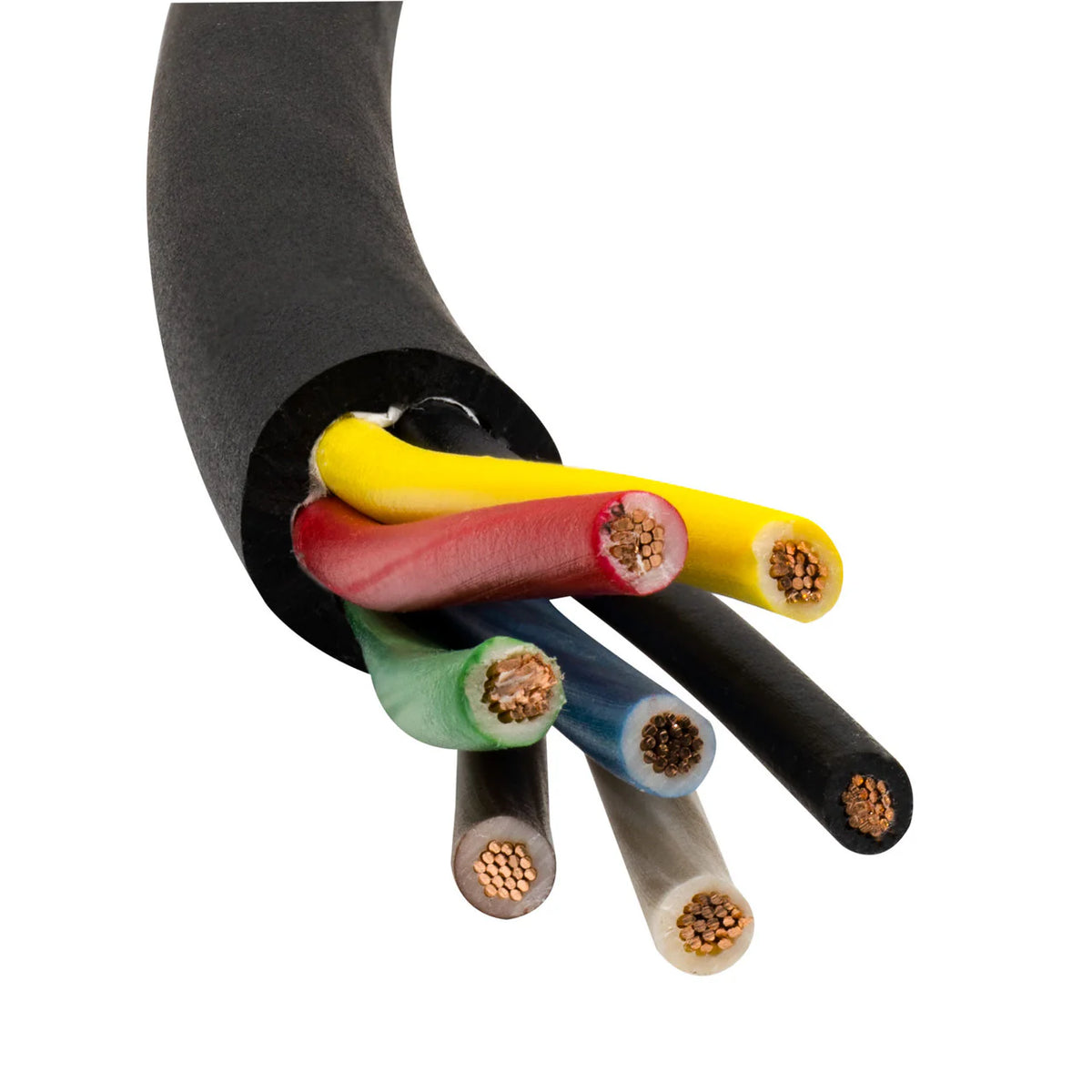 Trailer Wire 14-7 Double Jacketed Cable – 14 AWG 7-Conductor – Sold by the Foot (WTC147-5)