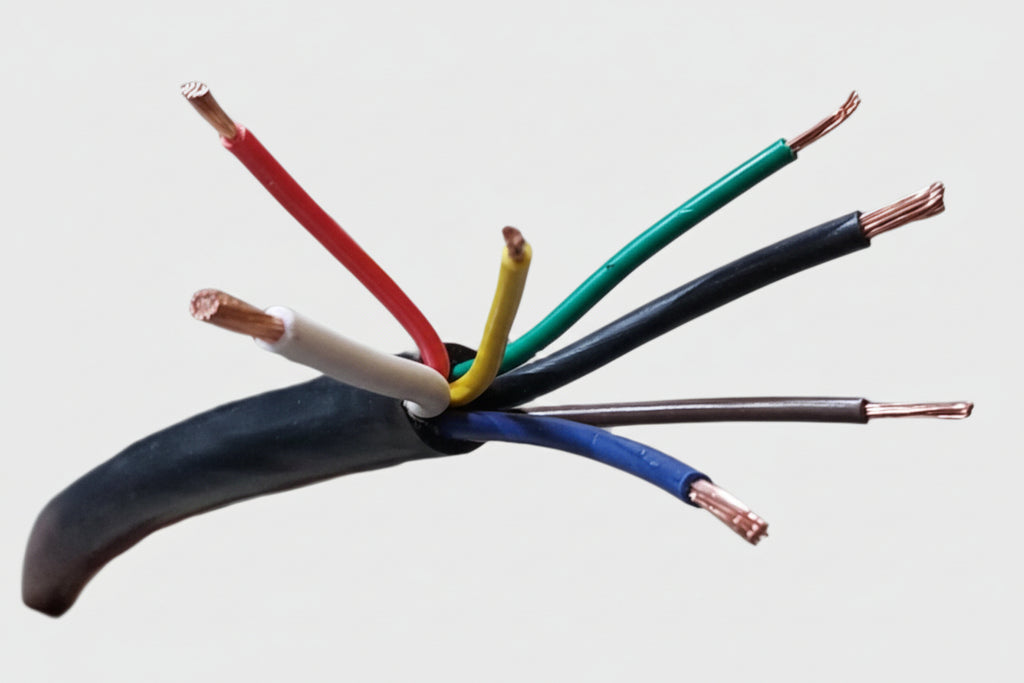 Multi-Gauge 7-Way RV / Camper / Trailer Wiring Cable — Sold in 5 ft Increments (WTC147M-5)