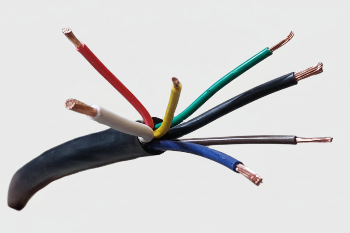 Multi-Gauge 7-Way RV / Camper / Trailer Wiring Cable — Sold in 5 ft Increments (WTC147M-5)