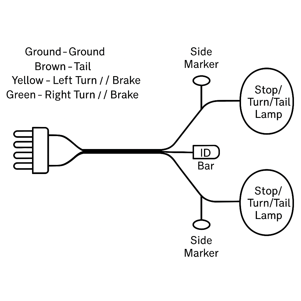 Novalite Premium 4-Way Flat LED Trailer Lighting Kit – 01-8801-B-KIT