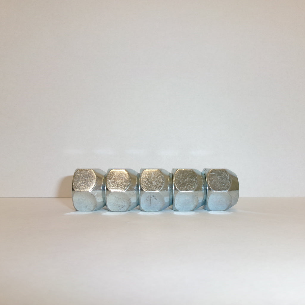 Five - 1/2" Hex Wheel Lug Nuts – 60° Coned Seat – 1/2" - 20 Thread, 13/16" Hex (X1023R-LOTOF5)