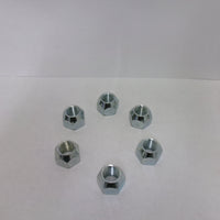 Six - 1/2" Hex Wheel Lug Nuts — 60° Coned Seat, 1/2"- 20 Thread, 13/16" Hex (X1023R-LOTOF6)