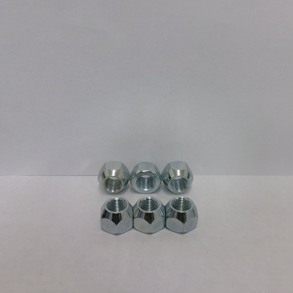 Six - 1/2" Hex Wheel Lug Nuts — 60° Coned Seat, 1/2"- 20 Thread, 13/16" Hex (X1023R-LOTOF6)