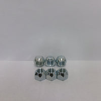 Six - 1/2" Hex Wheel Lug Nuts — 60° Coned Seat, 1/2"- 20 Thread, 13/16" Hex (X1023R-LOTOF6)