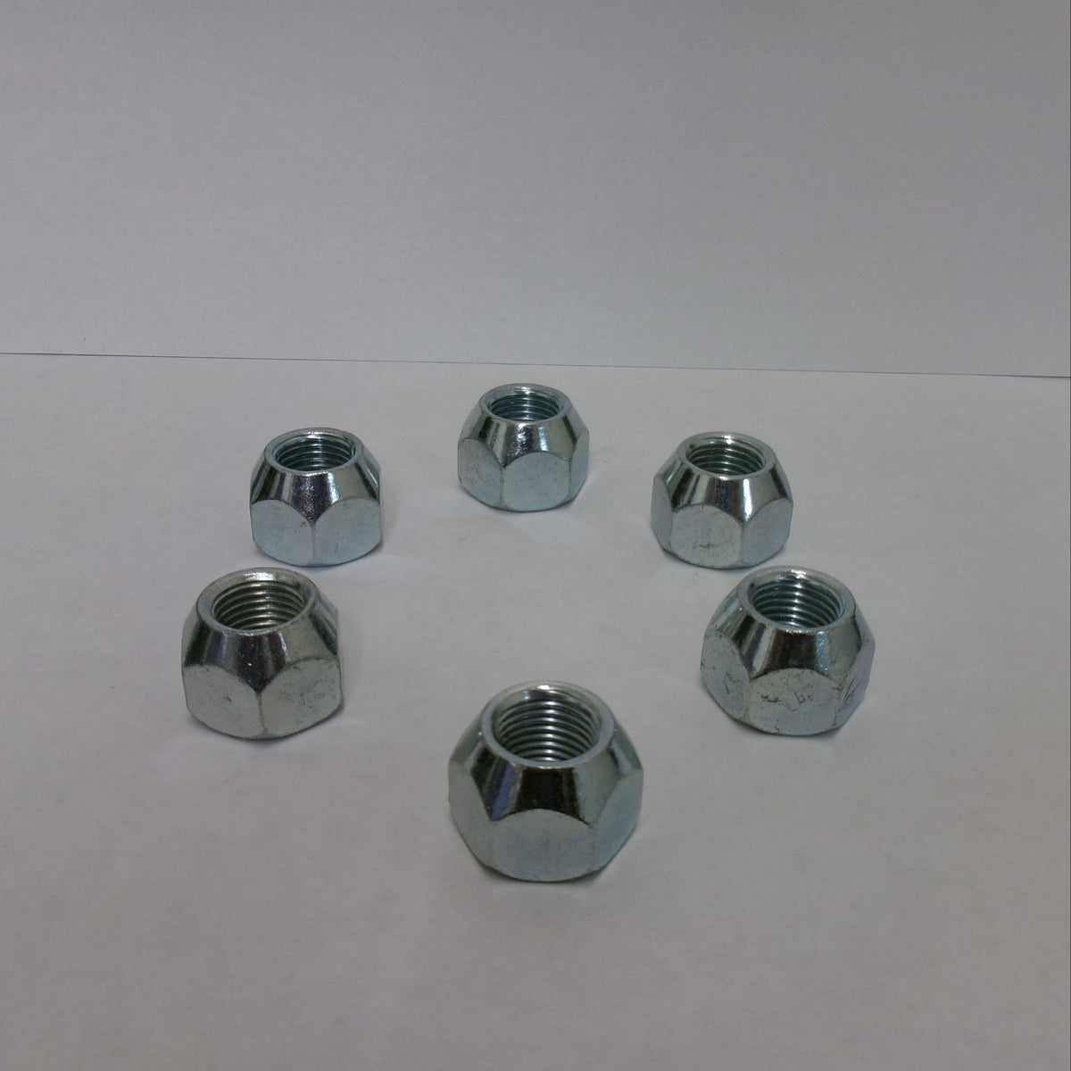 Six - 1/2" Hex Wheel Lug Nuts — 60° Coned Seat, 1/2"- 20 Thread, 13/16" Hex (X1023R-LOTOF6)