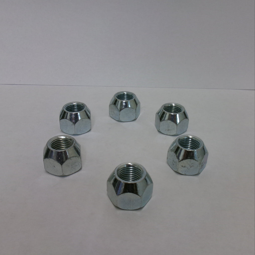 Six - 1/2" Hex Wheel Lug Nuts — 60° Coned Seat, 1/2"- 20 Thread, 13/16" Hex (X1023R-LOTOF6)