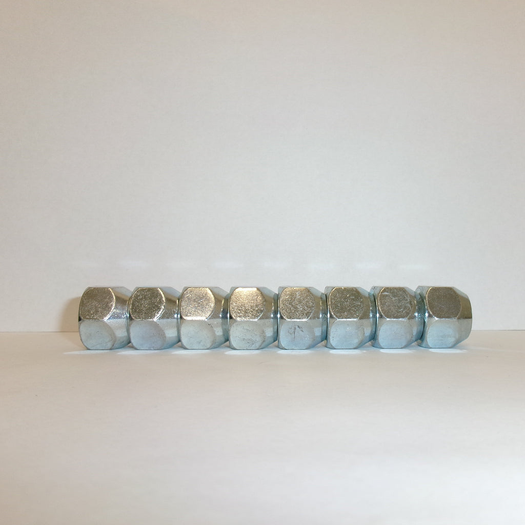 Eight - 1/2"-20 Hex Wheel Trailer Lug Nuts – 60° Coned Seat – 1/2"- 20 Thread, 13/16" Hex (X1023R-LOTOF8)