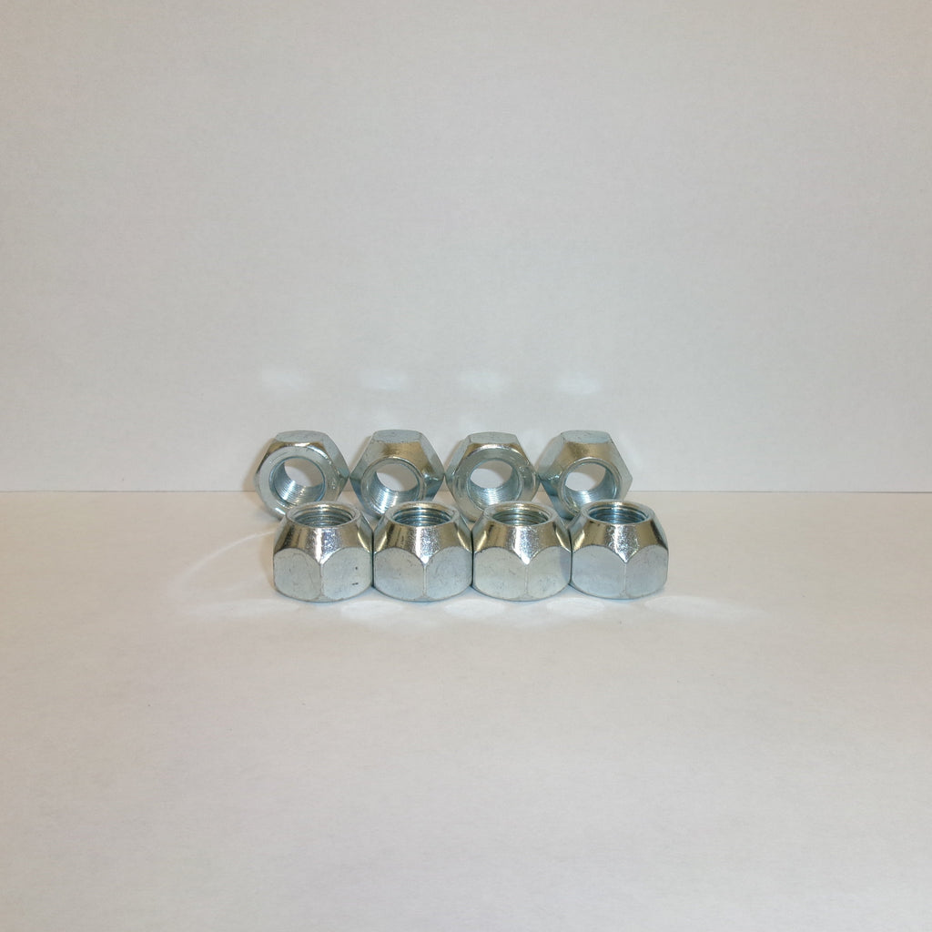 Eight - 1/2"-20 Hex Wheel Trailer Lug Nuts – 60° Coned Seat – 1/2"- 20 Thread, 13/16" Hex (X1023R-LOTOF8)