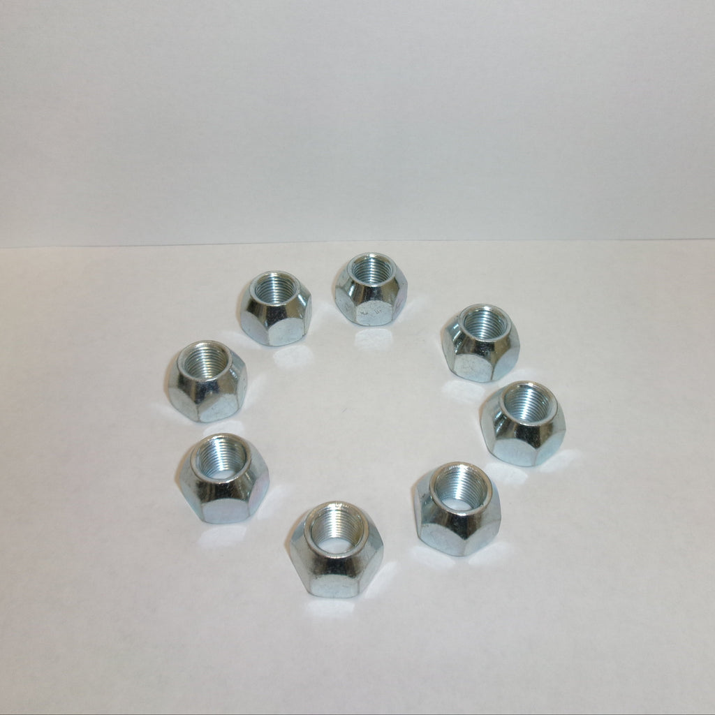 Eight - 1/2"-20 Hex Wheel Trailer Lug Nuts – 60° Coned Seat – 1/2"- 20 Thread, 13/16" Hex (X1023R-LOTOF8)
