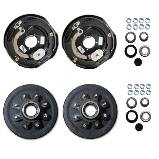 Add Brakes & Hub/Drum Kit – 7,000 lb Trailer Axle – 12" x 2" Electric Brakes – 8 on 6.5" – 1/2"-20 Studs (92865-B-IMP)