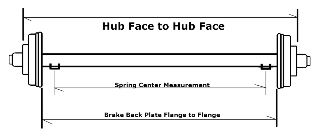 8K Hybrid Trailer Axle Beam Kit with Loose Perches — 92" Hub Face, 3" Tube (8000-92-HYB-3-KIT)