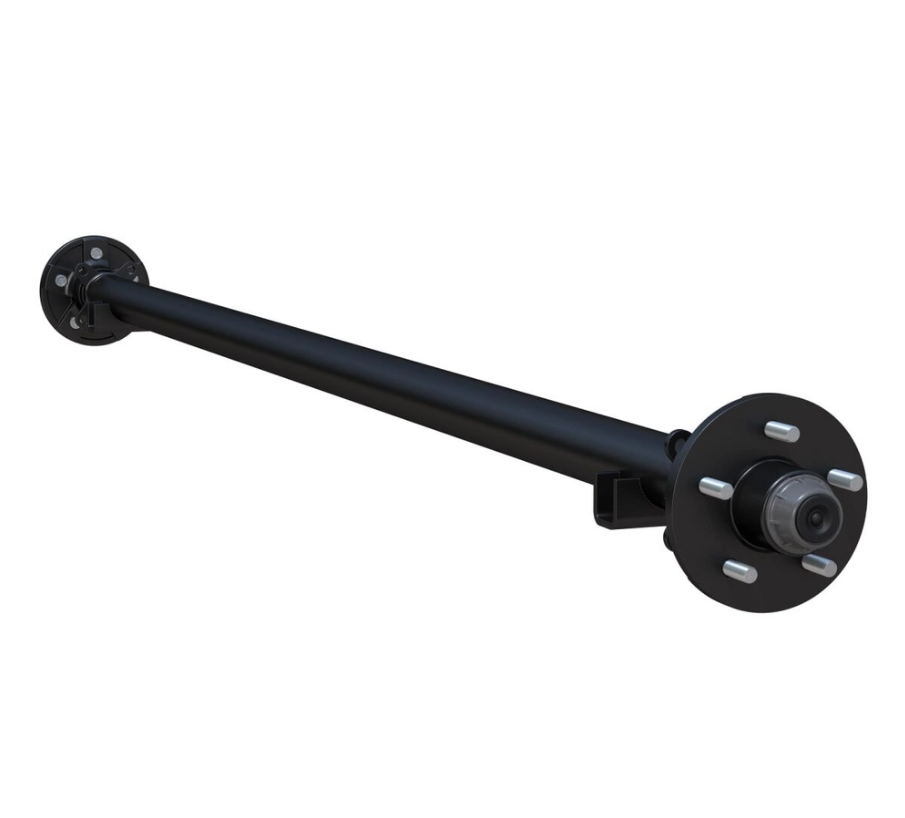 Lippert Trailer Axle 3500# Idler Beam 62" Hub Face 2.4" Tube Straight 5 X 4.5 Hubs EZ Lube USA Made (3500-62-24-COMPLETE)