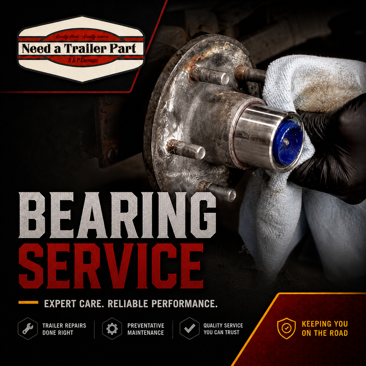 Trailer Bearing Service Hub Inspection Quote | R&P Carriages