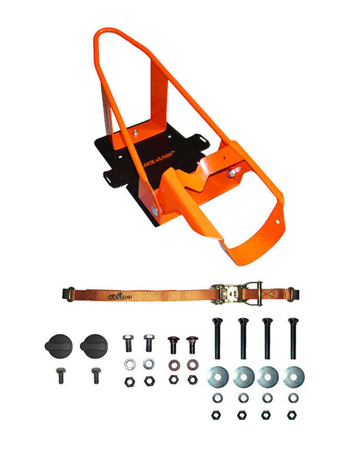 Lock N Load Deluxe Motorcycle Wheel Chock BK100 Black/Orange One Size Fits All (BK-100)