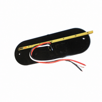 Two - Maxxima Low Profile AMBER LED 6" Oval Turn Tail Light Truck w/ Two Mounting Tape (M63350Y + M63350-TAPE-LOTOF2)