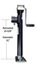 RAM 5000# Support Sidewind Pipe Mount Flip Up Jack Weld On 3000# Lift Trailer (TJP-5002S-B)