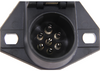 Brophy 7 Round Pin ABS Housing-Black Car End Trailer Connector Socket (R7CB)