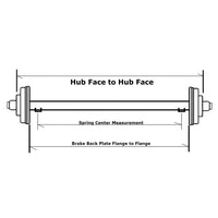 Lippert 3500 lb Axle Beam – 94" Hub Face – 4" Drop – 3" Tube – EZ Lube – Wired W Loose Perches (3500-94-3-D-KIT)