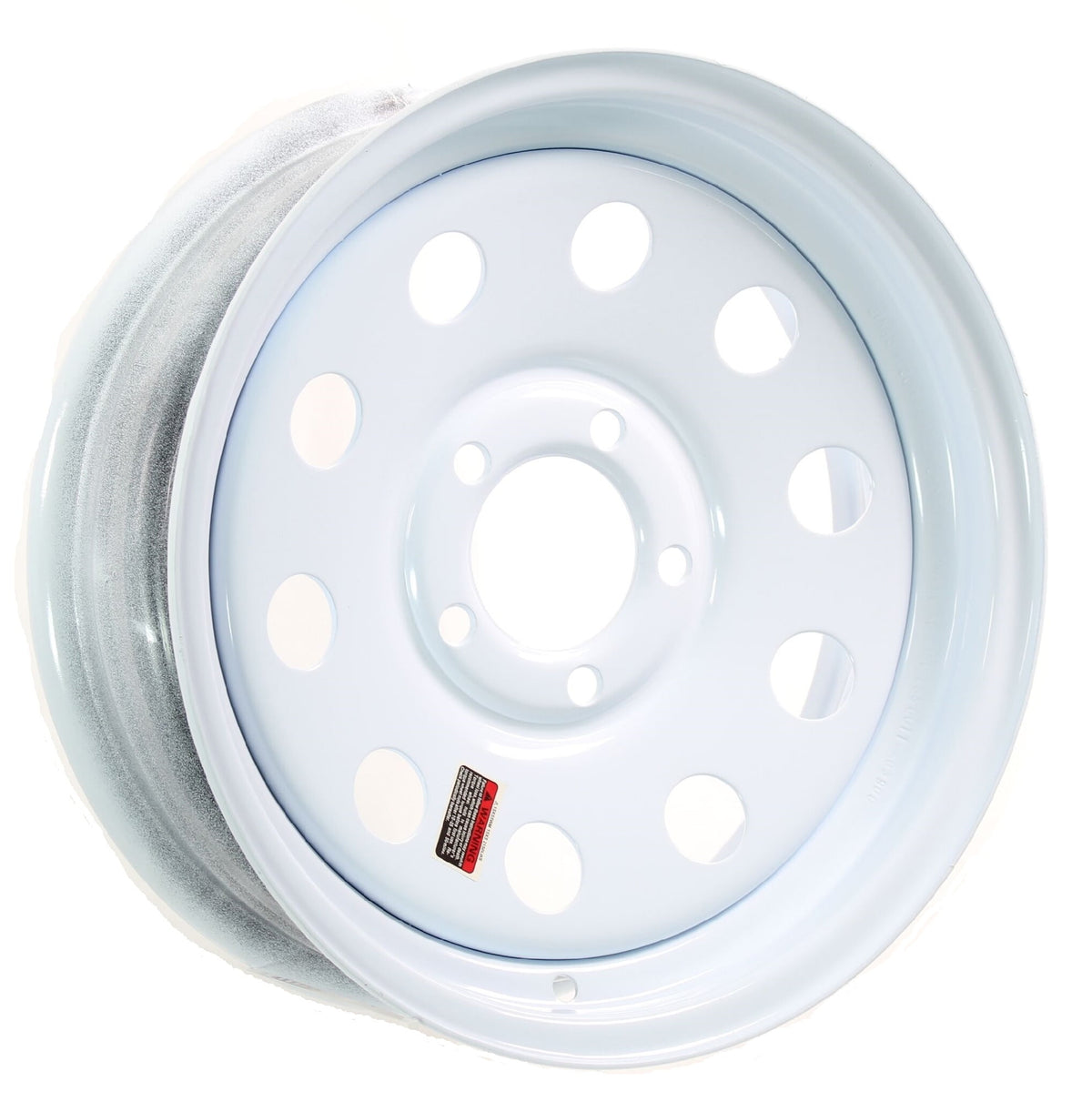 15x5 – 5 on 5 – White Mod – Trailer Wheel