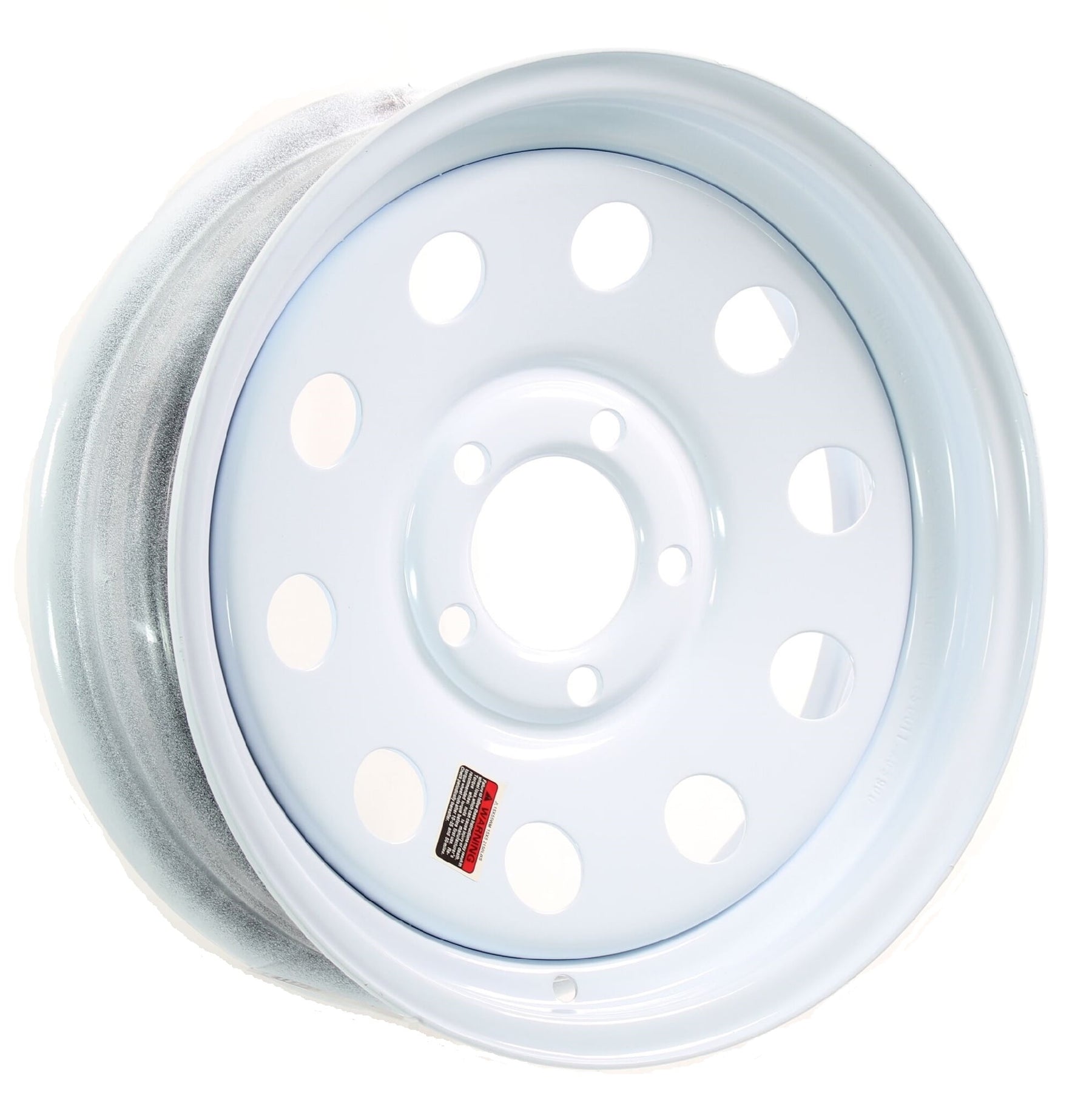 15x5 – 5 on 5 – White Mod – Trailer Wheel