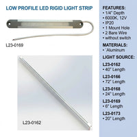 Kaper II 1/4" Low Profile Aluminum 72" LED Light Bar Camper RV Trailer Truck (L23-0166)