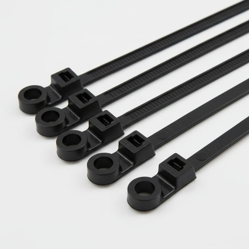 100- 14" Zip Tie Strap Wire Harness Screw Anchor Hole Mount Base Cable Attaching (LPC-44SMB)