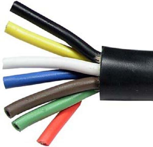 14/7 Gauge 7 Seven Wire RV Camper Trailer Cable Cord Plug Conductor Cable SOLD IN 5' SECTIONS (WTC147-5)