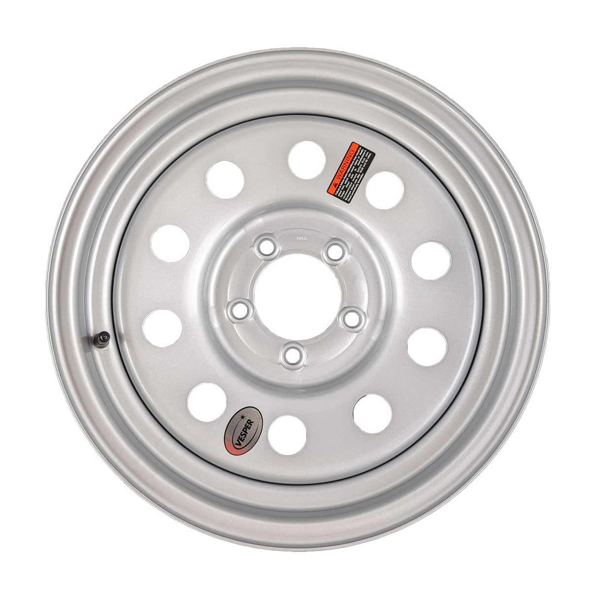 15x6 – 5 on 4.5 – Silver Mod – Trailer Wheel