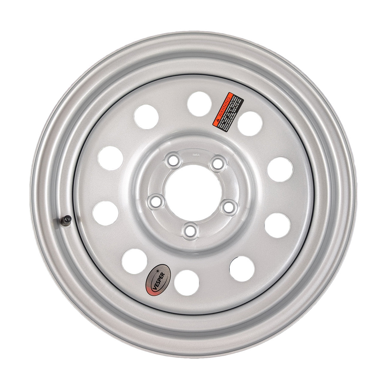 15x6 – 5 on 4.5 – Silver Mod – Trailer Wheel
