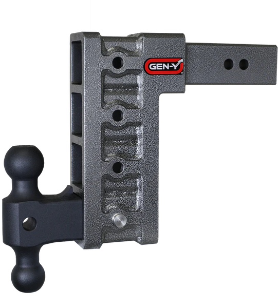 GEN-Y Hitch GH-614 - Gen-Y Mega Duty 2.5in Shank 9in Drop 3K TW 21K Hitch w/GH-061 Dual-Ball
