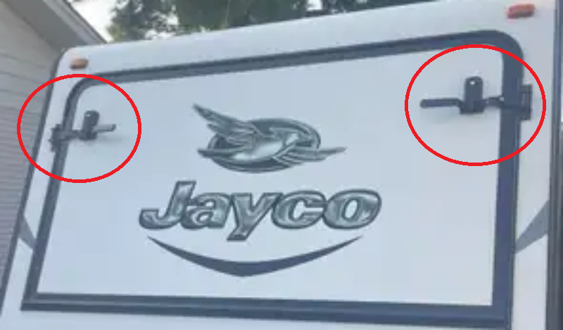 White Swivel Cam Bar Trailer Latch Handle Door Cambar Cargo W/ White Lock (SCB-W2F-WHT)