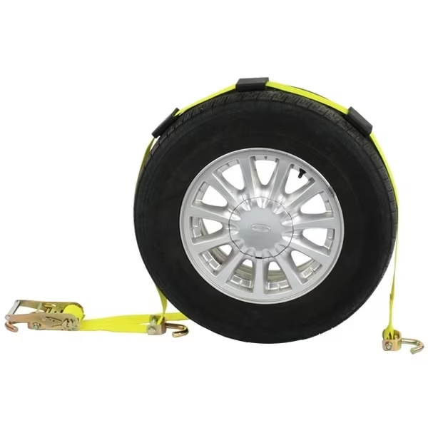 Pair of Cargo Control 2 x 10 Adjustable Wheel Lashing with Ratchet and Grips (ADJ-2R10WL-LOTOF2)