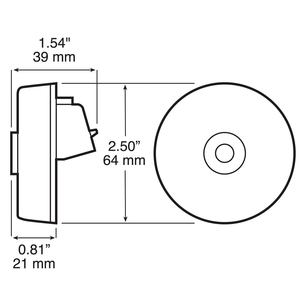 Peterson Round Red LED Clearance/Marker Light Truck Trailer RV (193R)