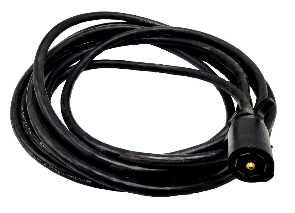7-Way RV Trailer Plug with 20 ft Multi-Gauge Wire Harness (MP7WY-20)