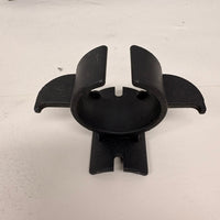 Need a Trailer Part black plastic 7-way trailer plug and safety chain holder for secure electrical storage