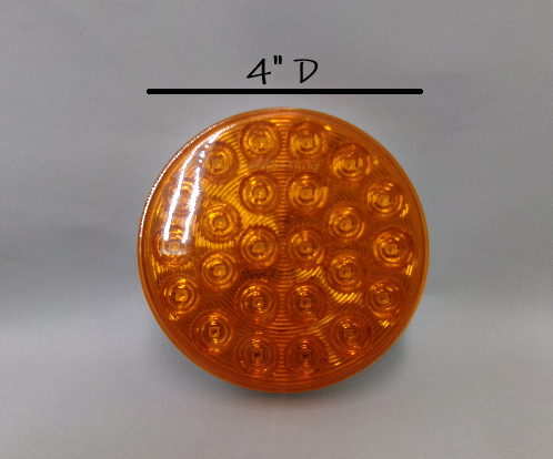 Maxxima 4" Round Orange LED Warning Light - 12/24V - Standard Connector (M42701Y)