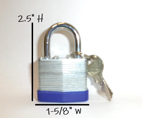 5/16" x 4' Heavy-Duty Vinyl-Coated Steel Cable Lock With Padlock (43680)
