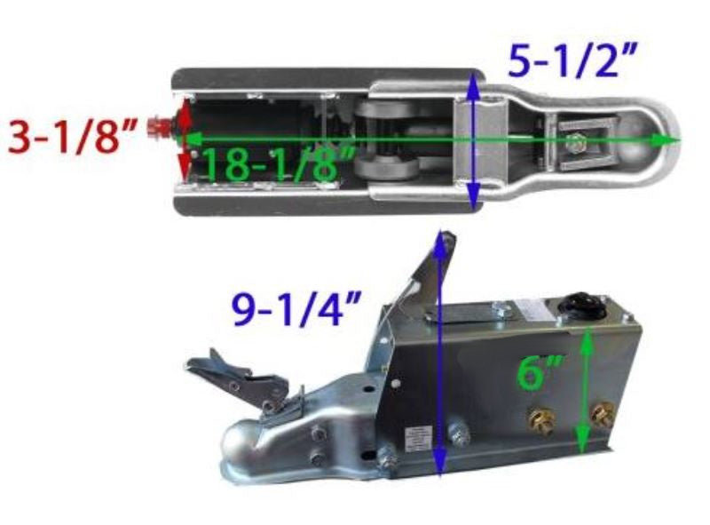 Demco Hydraulic Trailer Brake Actuator - Drum Brakes - Zinc Plated - 2 Ball - 6,000 lbs Titan (8605001)