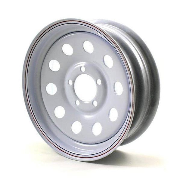 15x5 – 5 on 4.5 – White Mod – Trailer Wheel