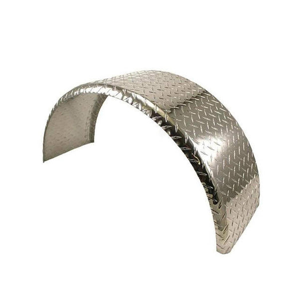 Aluminum Diamond Plate Single-Axle Trailer Fender – 9 x 32 x 16 – .080