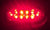SIX- 6"Oval Flange Mount 10 LED Clear Lens Red Truck Trailer Light w/Chrome Bezels (J-65-FRC + J-65-BZ-C-LOTOF6)